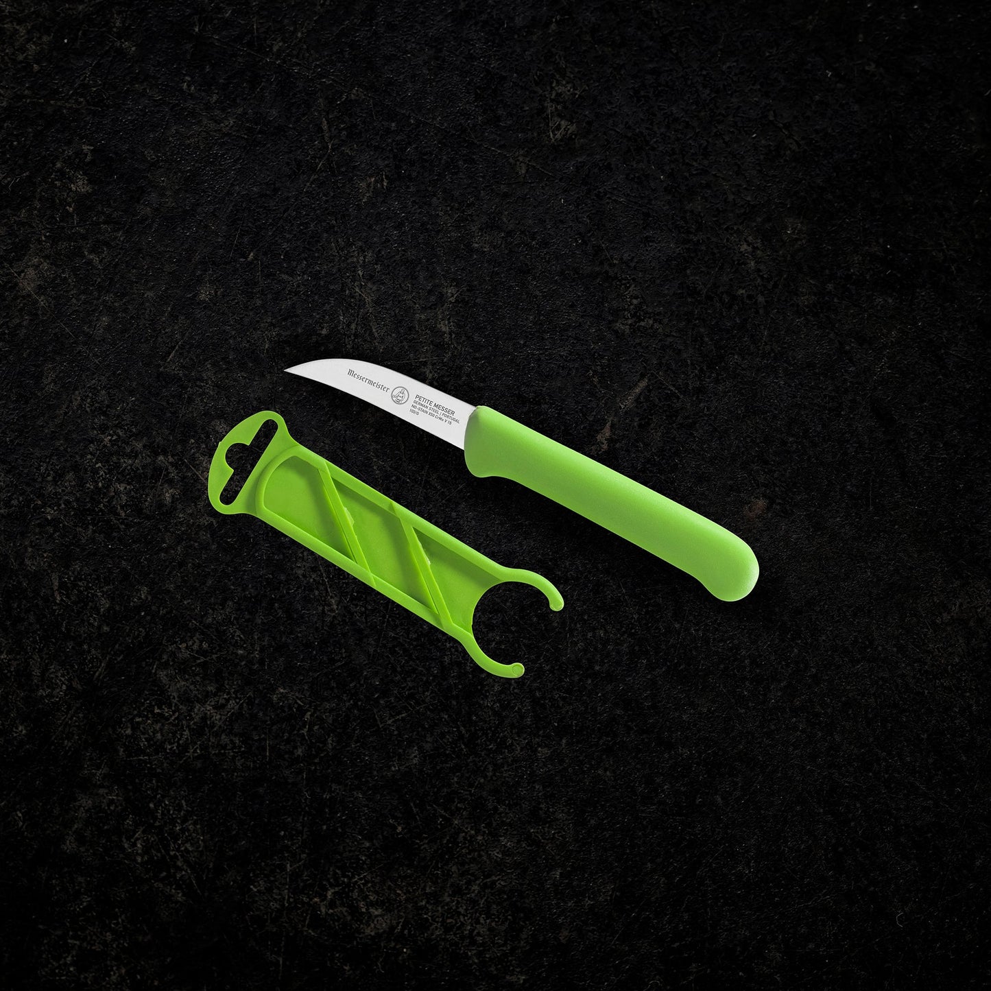 COLTELLO DA PELARE PETITE MESSER 6 CM BECCO D'UCCELLO VERDE